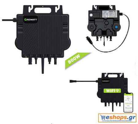 800 watt Microinverter Growatt Neo 800M-X μικρο μετατροπέας για 2 Φ/Β πάνελ 550 watt