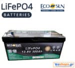 300Ah LifePo4 12.8V Μπαταρία Λιθίου Ecosun ECOLFP-300-12 300Ah Ελληνικής Αντιπροσωπείας 3 χρόνια εγγύηση  Κατάλληλη για αυτόνομα φωτοβολταϊκά συστήματα σε σπίτια, σκάφοι, τροχόσπιτα, εξοχικά