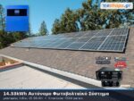 14.53kwh αυτόνομο φωτοβολταικό σύστημα με μπαταρίες λιθίου 15.36kwh αποθήκευση